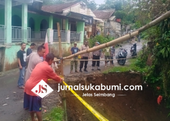 UPTD PU Cicurug Percepat Perbaikan Lokasi Bencana Longsor Cidahu