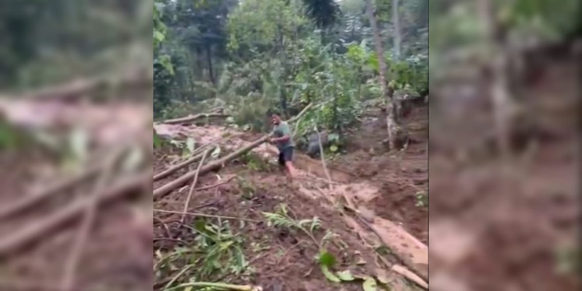 Hujan Deras Picu Longsor di Cimaja, Warga Gotong Royong Bersihkan Akses Jalan
