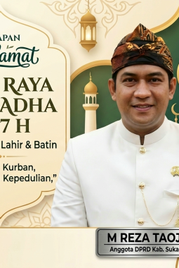 Idul Adha 1447 H, Reza Taojiri Ajak Warga Sukabumi Perkuat Solidaritas dan Kepedulian Sosial