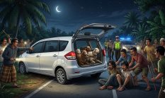 Maling Domba di Cikakak Keok karena Ban Pecah, Empat Ekor Ternak Ditemukan di Dalam Mobil