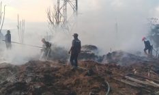 Api Cepat Merambat di Ciptamulya, Kodim 0622 Sukabumi Bantu Kendalikan Kebakaran